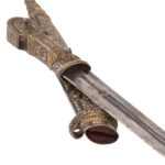 Caucasian Kindjal Dagger with Silver Niello Decoration, Haji Ali, 1348 AH