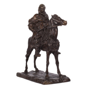 Bronze Sculpture “A Berber Horseman and an Arabian Stallion”, after Paolo Troubetzkoy