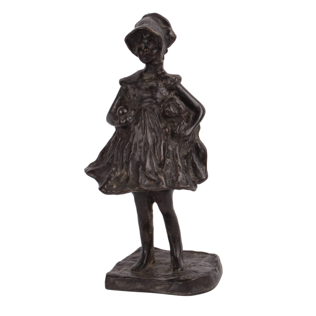 Paul Troubetzkoy Bronze Figure of a Young Girl, Probably Marie Troubetzkoy