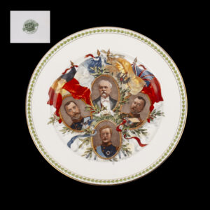 T&V Limoges 1914 Patriotic Plate with Allied Leaders