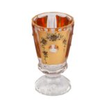 Amber-Stained and Gilt Enamel Glass Goblet, Late 19th–Early 20th Century - view 3