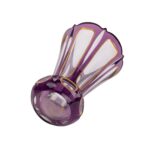 Bohemian Amethyst Glass Vase with Cut Panels and Gilt Ornament, 19th Century - view 4