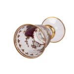 Bohemian Glass Goblet with Gilt Scrollwork and Violet Lattice Decoration, 19th Century - view 3