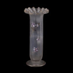 Legras Art Nouveau Glass Vase with Enamelled Violets, France, circa 1900 - view 3