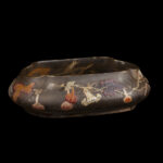 Museum-Quality Émile Gallé Art Nouveau Glass Bowl with Pumpkin Vine Decoration, circa 1900 - view 2