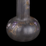 Legras Art Nouveau Glass Vase with Enamelled Violets, France, circa 1900 - view 5