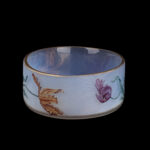 Museum-Quality Daum Nancy Art Nouveau Oval Glass Fruit Bowl with Polychrome Tulips, circa 1900 - view 4