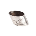 Russian Imperial 84 Silver Napkin Ring with Floral Engraving and Monogram - view 2