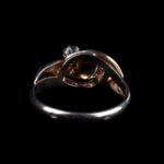 French 18K Yellow Gold Ring with Emeralds and Small Diamonds, 750 Gold - view 4