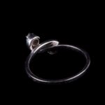18K White Gold Diamond and Blue Sapphire Ring, France, 750 Gold - view 5